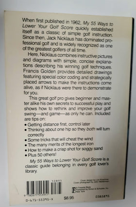 Fireside My 55 Ways to Lower Your Golf Score inside diagram highlighting cue arrows and swing ideas.