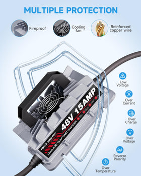 FirstPower Pro safety protections prevent electrical issues during charging.