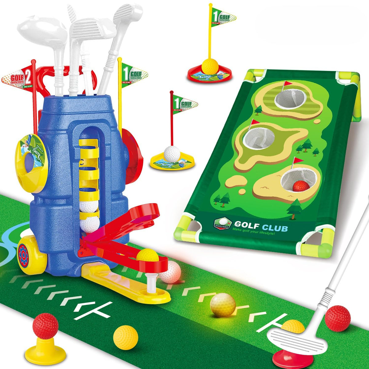 Fistone toddler golf set ball launcher for active outdoor play.