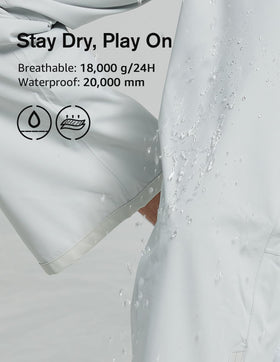 fit space Climastorm pockets with waterproof zipper offer secure storage.