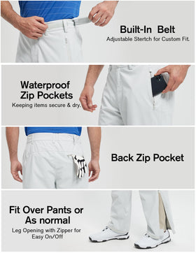 fit space Climastorm waterproof-zip-pockets show secure, dry storage.