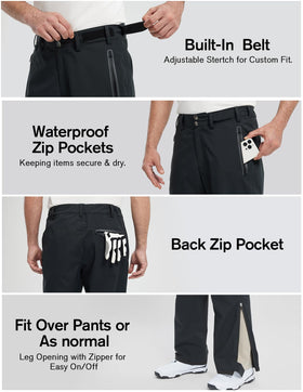 fit space Golf Climastorm rain pants packable design for easy storage on the go