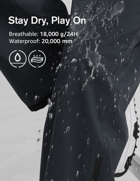 Seam-sealed construction from Fit Space Climastorm keeps you dry in rain.