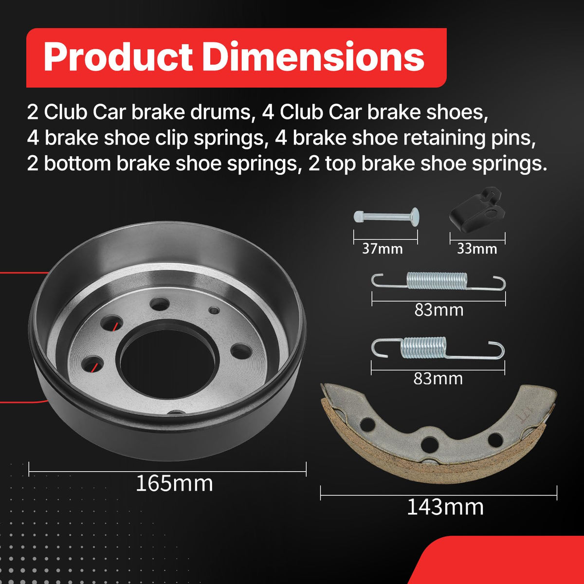 Fit4drive brake kit components arranged for easy installation