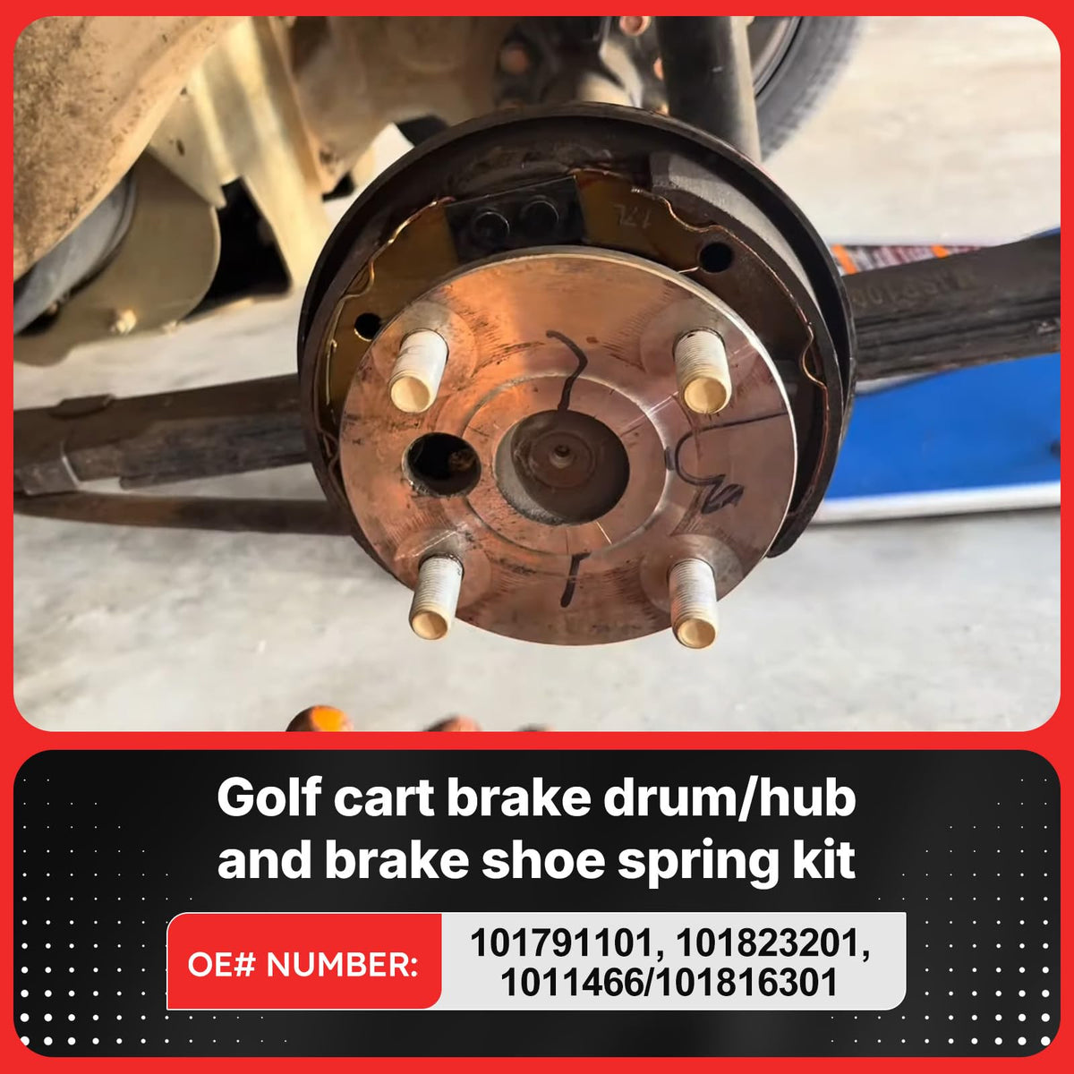 Fit4drive brake shoes and springs kit for Club Car DS