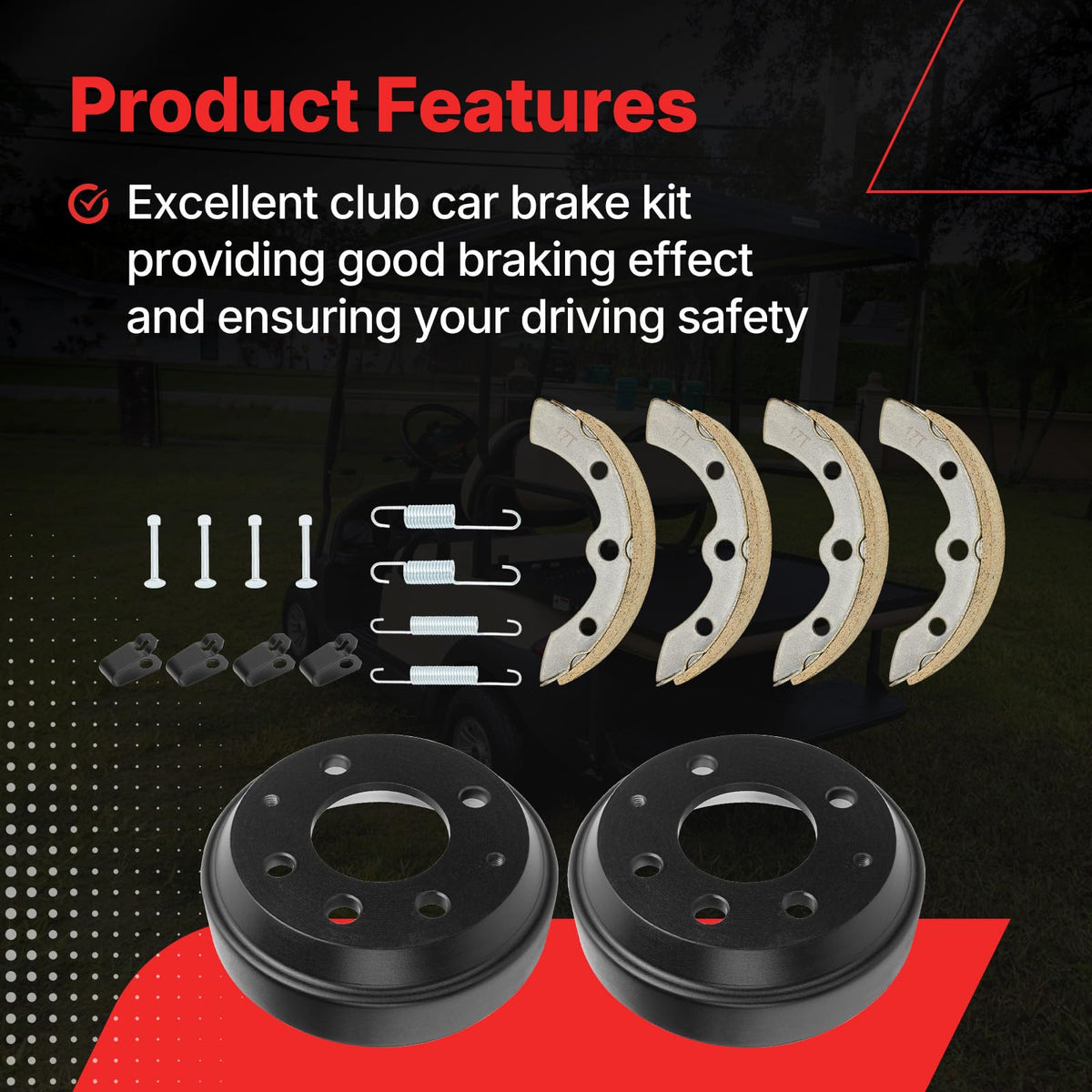 Fit4drive Precedent brake kit components laid out for inspection