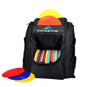 FITactic luxury frisbee bag front view showing organized compartments for gear