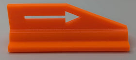 Fitter Critter Next Tee Arrow in bright orange marks the next hole direction clearly.