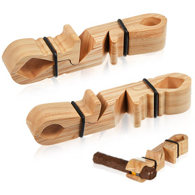 Fiwochic wooden golf cart holder with clip keeps items secure on uneven ground