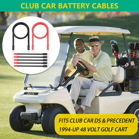 FIXHAWK 4-gauge copper battery cables for 48V golf carts ensure durable power delivery.