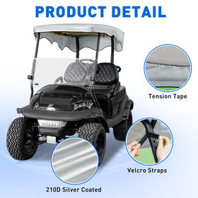 FIXHAWK adjustable nylon straps with Velcro securing shade to cart