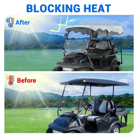 Adjustable nylon straps and Velcro keep shade secure