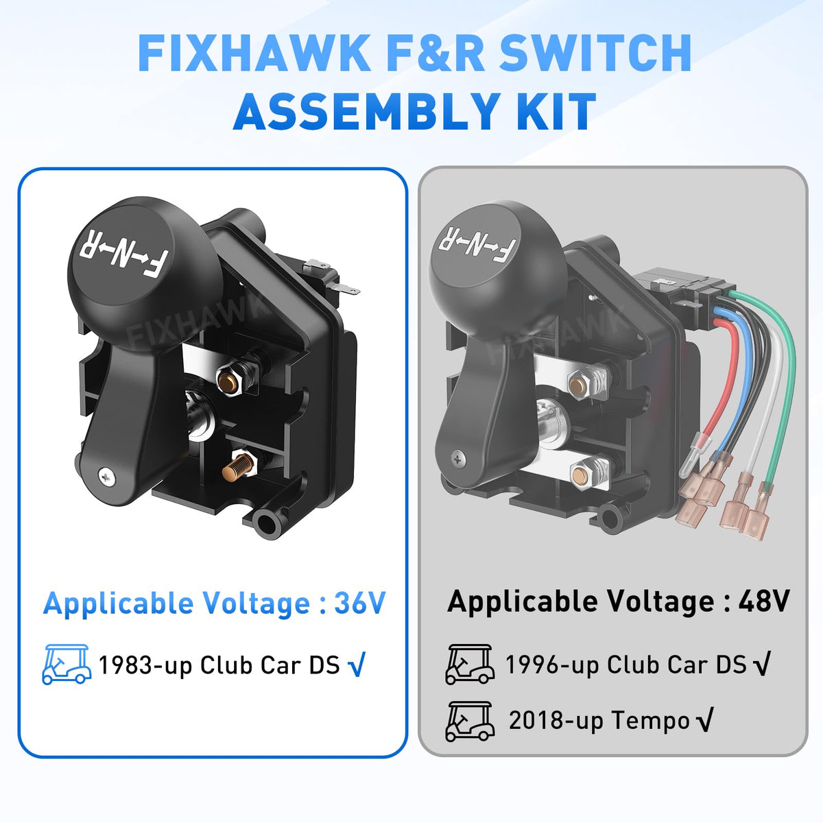 Fixhawk assembly-package shows complete kit with switch and handle for DS carts.