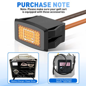 Included one 48V battery warning light ready for install.