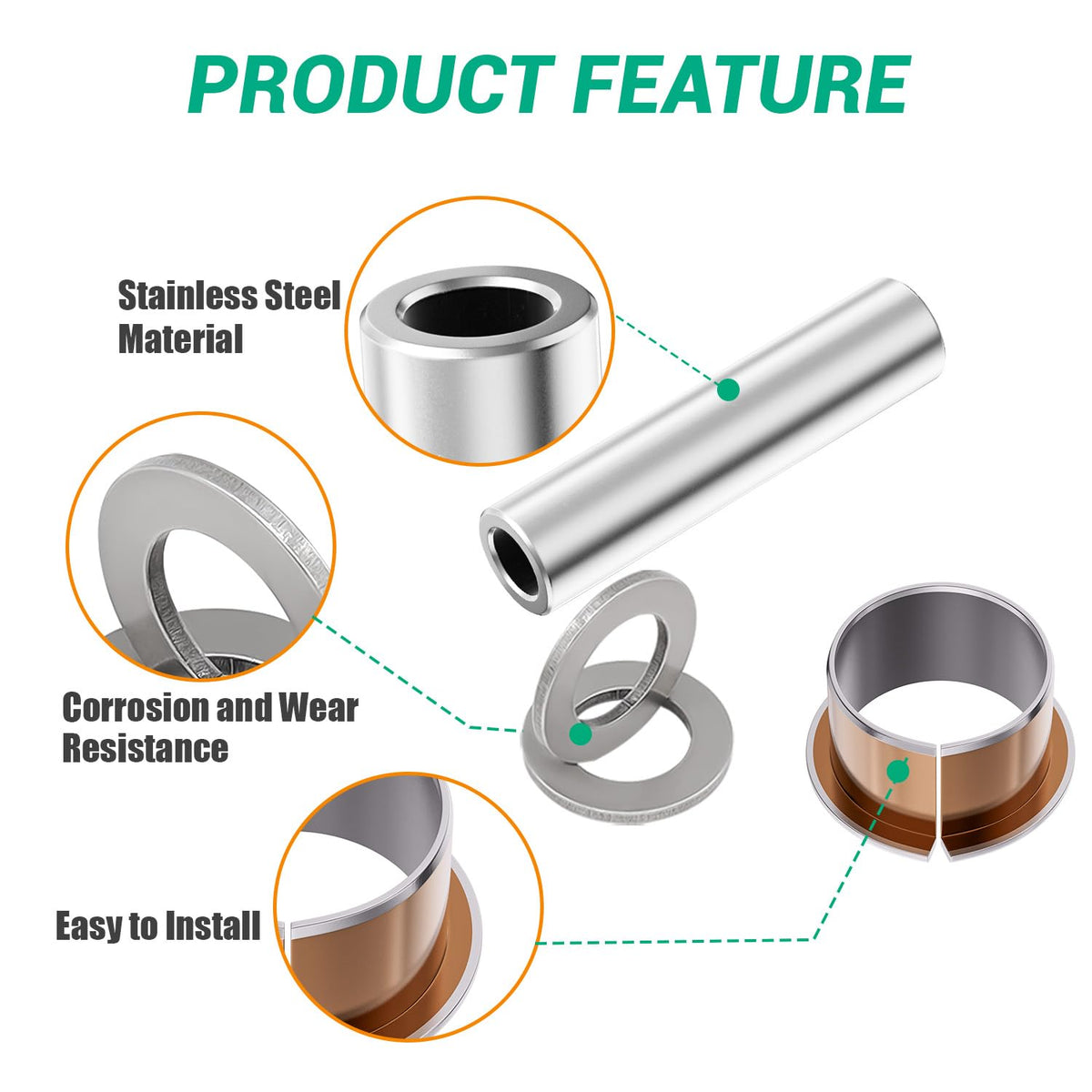 FIXHAWK bushing kit pack laid out for quick servicing