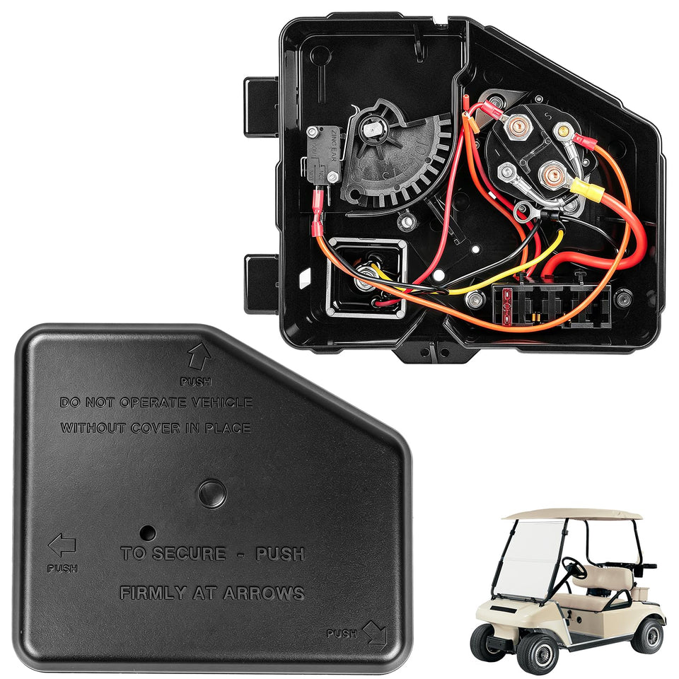 FIXHAWK electrical component box assembly for Club Car DS models, organized wiring layout