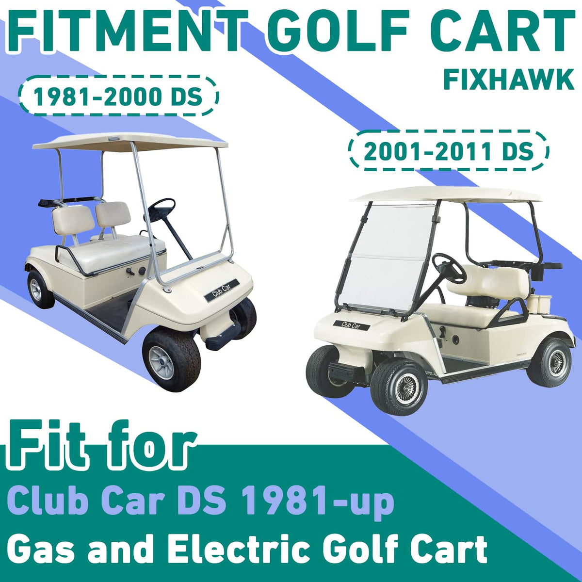 FIXHAWK Club Car DS front-end components packaged for quick maintenance.