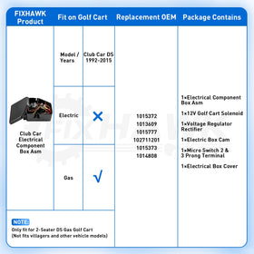 FIXHAWK Club Car DS installation setup for electrical components