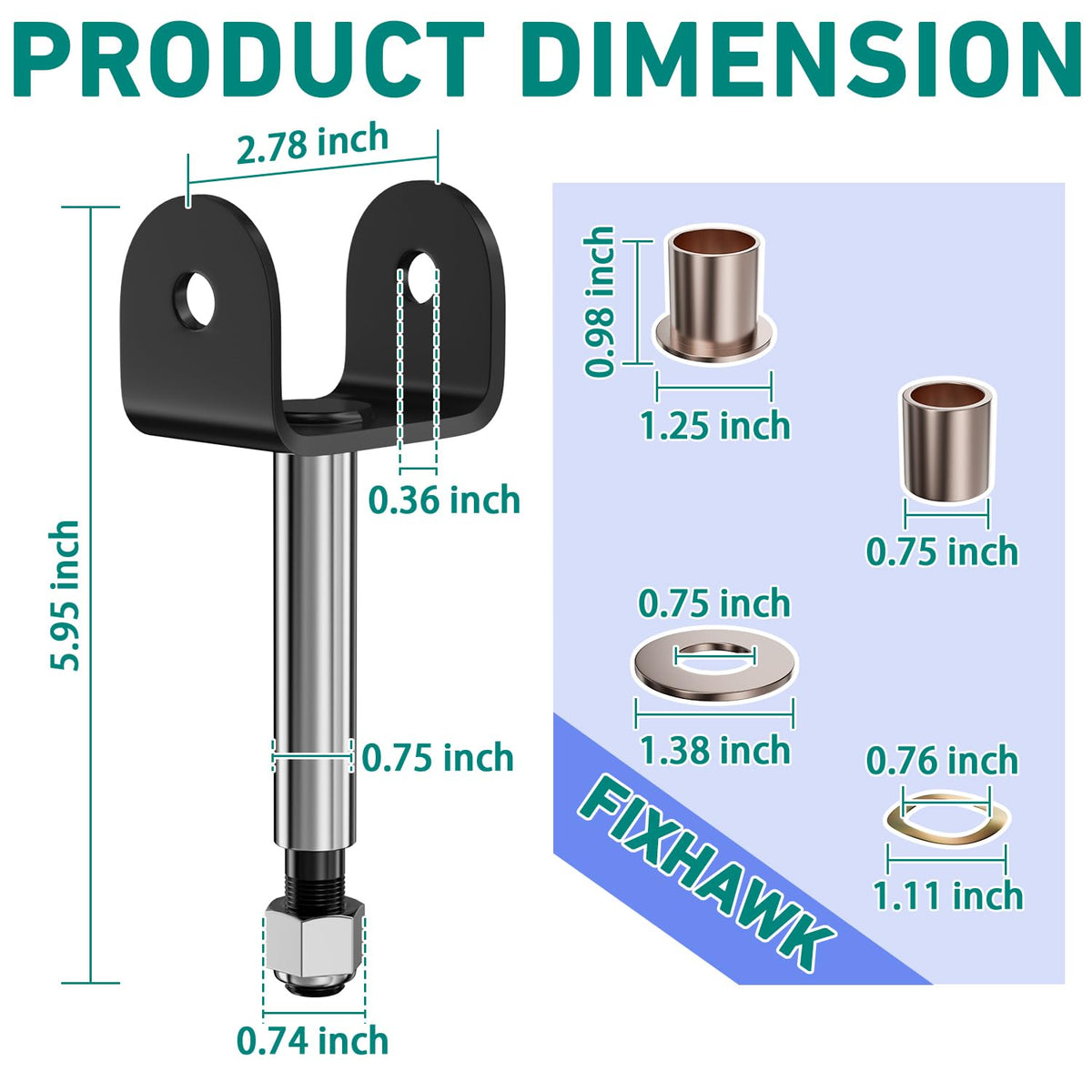 FIXHAWK Club Car DS king pin wave washers secure alignment.