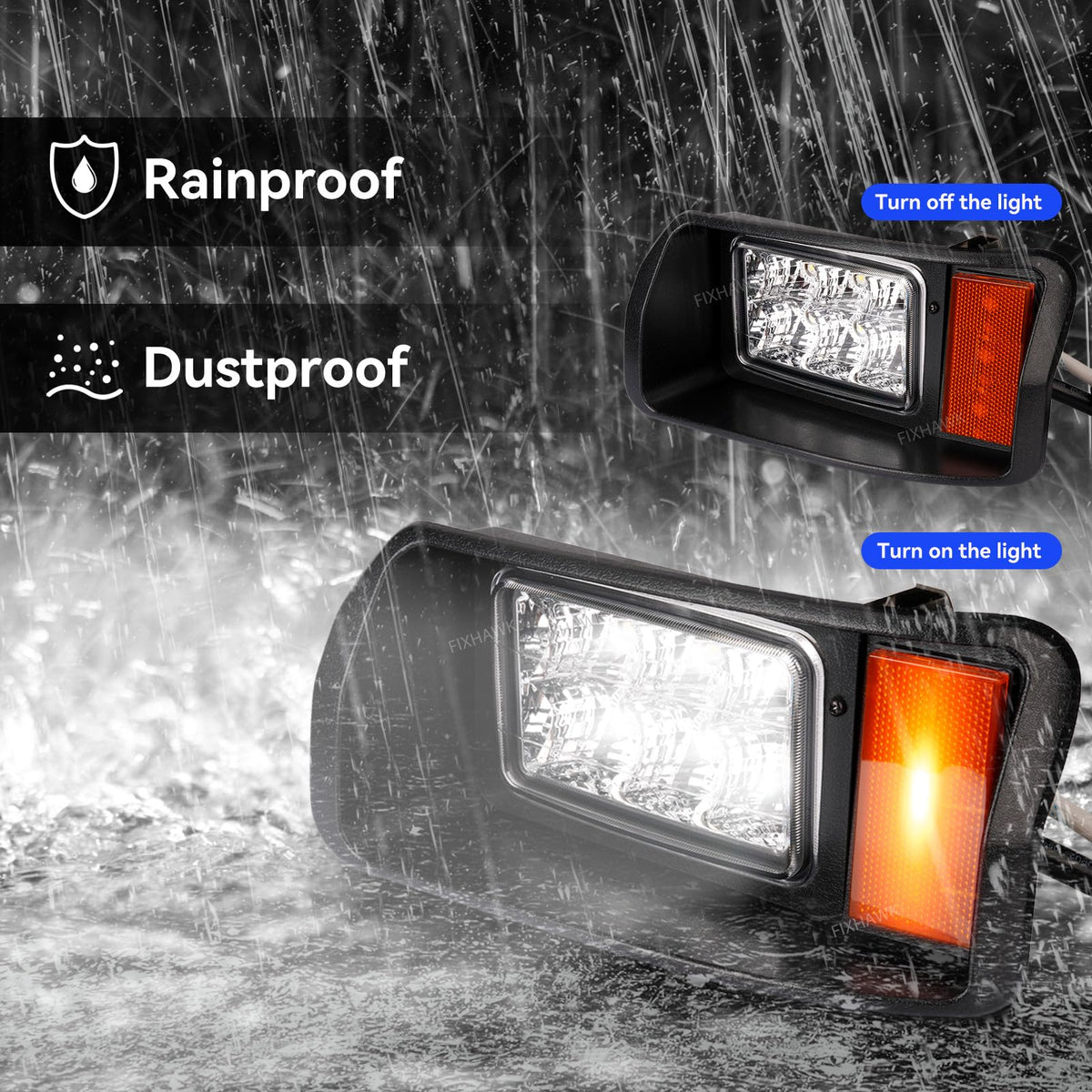 FIXHAWK Club Car DS right LED tail light for strong exterior visibility.