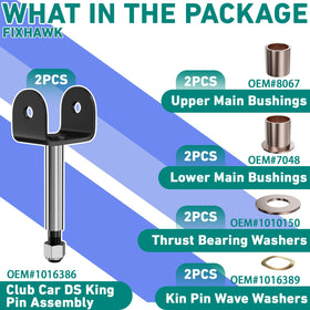 FIXHAWK Club Car DS thrust bearing washers enhance front-end durability.