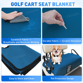 FIXHAWK club car fit seat cover demonstrating snug fit