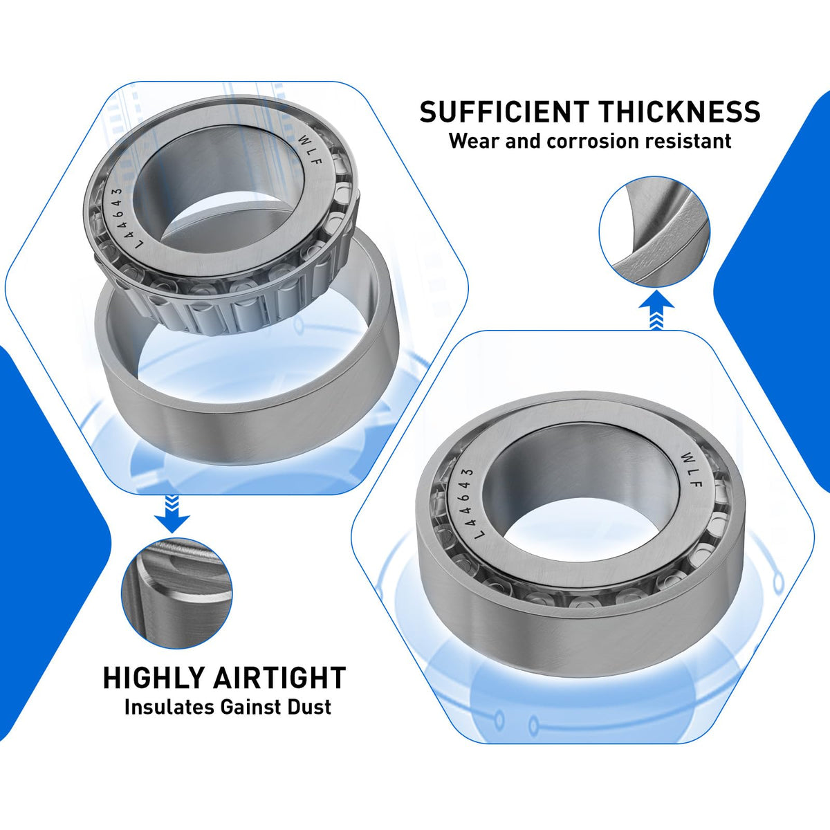 FIXHAWK front hub bearing races for Club Car DS deliver smooth rotation.