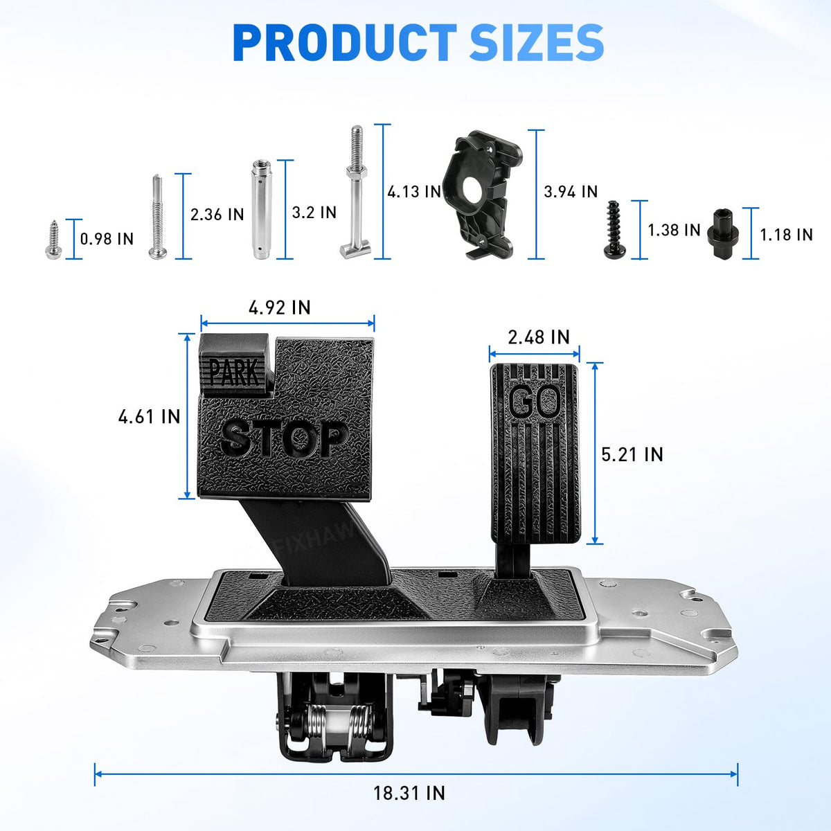 FIXHAWK pedal assembly installation makes alignment straightforward