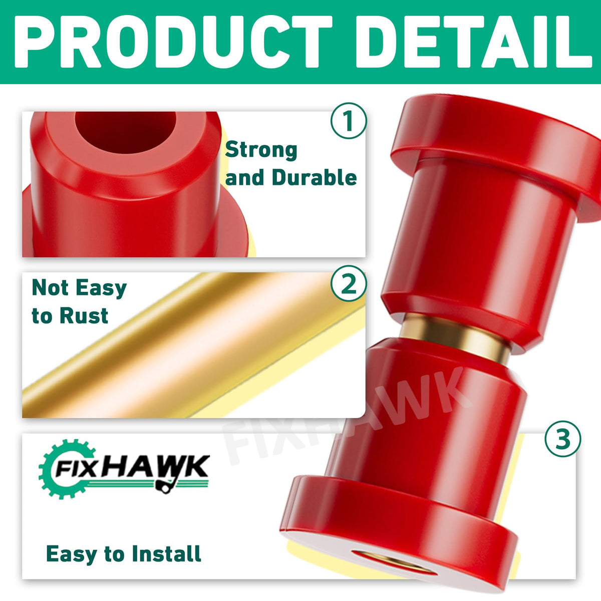 FIXHAWK Club Car Precedent bushing kit packaging for easy identification
