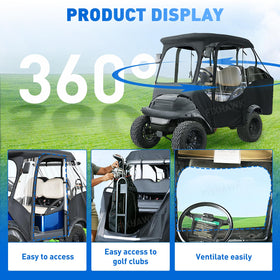 FIXHAWK Club Car Precedent enclosure resists weather for dry rides