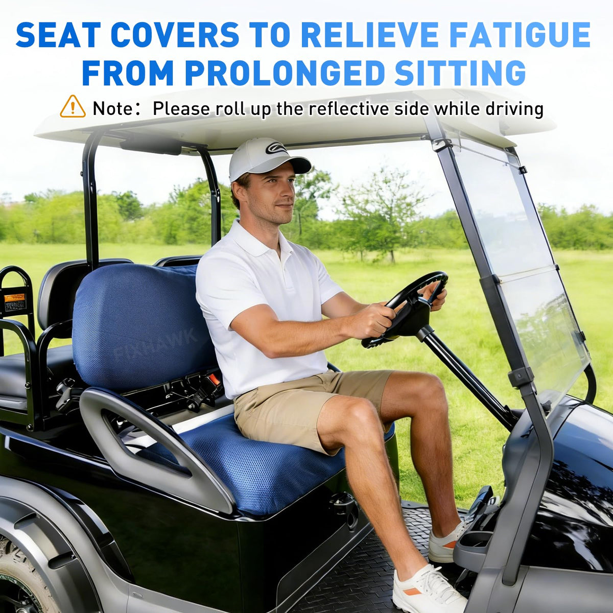 FIXHAWK fit for Club Car Precedent front seats with backrest coverage