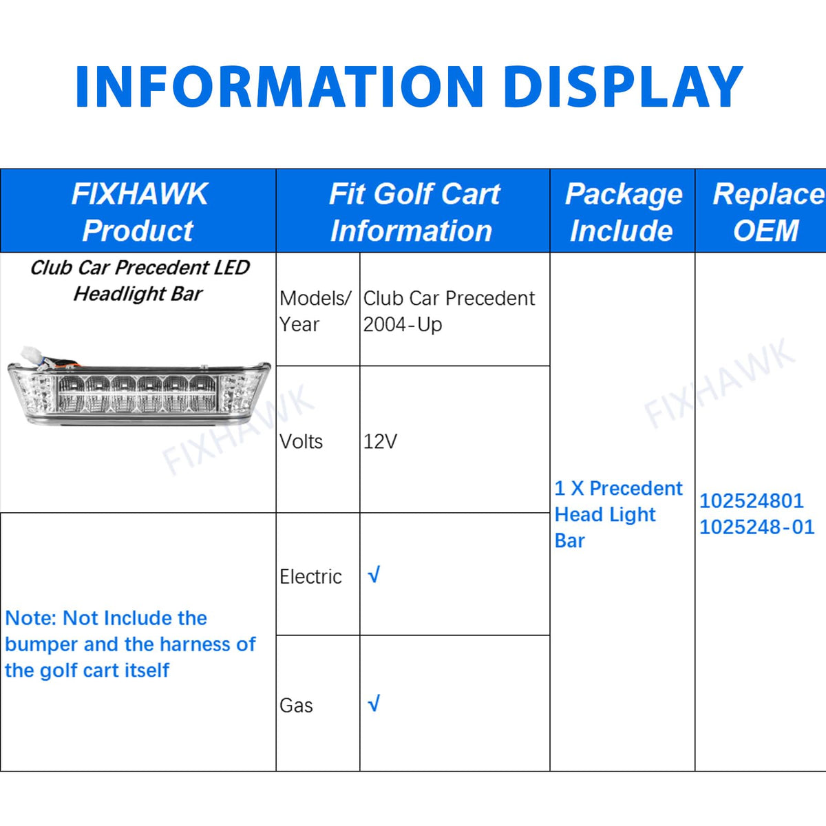 FIXHAWK front light bar installation on Club Car Precedent for a cleaner setup.
