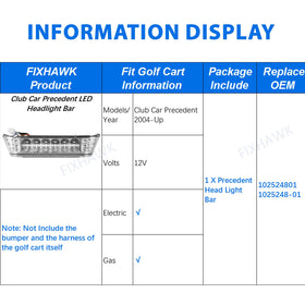 FIXHAWK front light bar installation on Club Car Precedent for a cleaner setup.