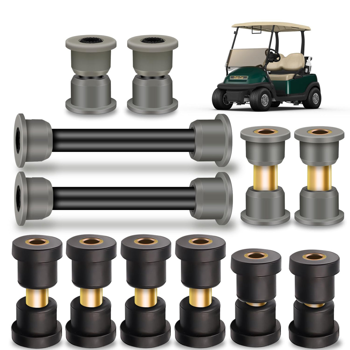 FIXHAWK Club Car Precedent front upper polyurethane bushings boost ride quality