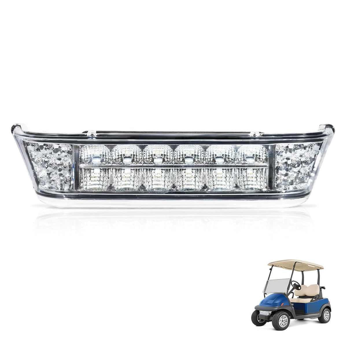 FIXHAWK headlight bar for Club Car Precedent, front view, boosts night visibility.