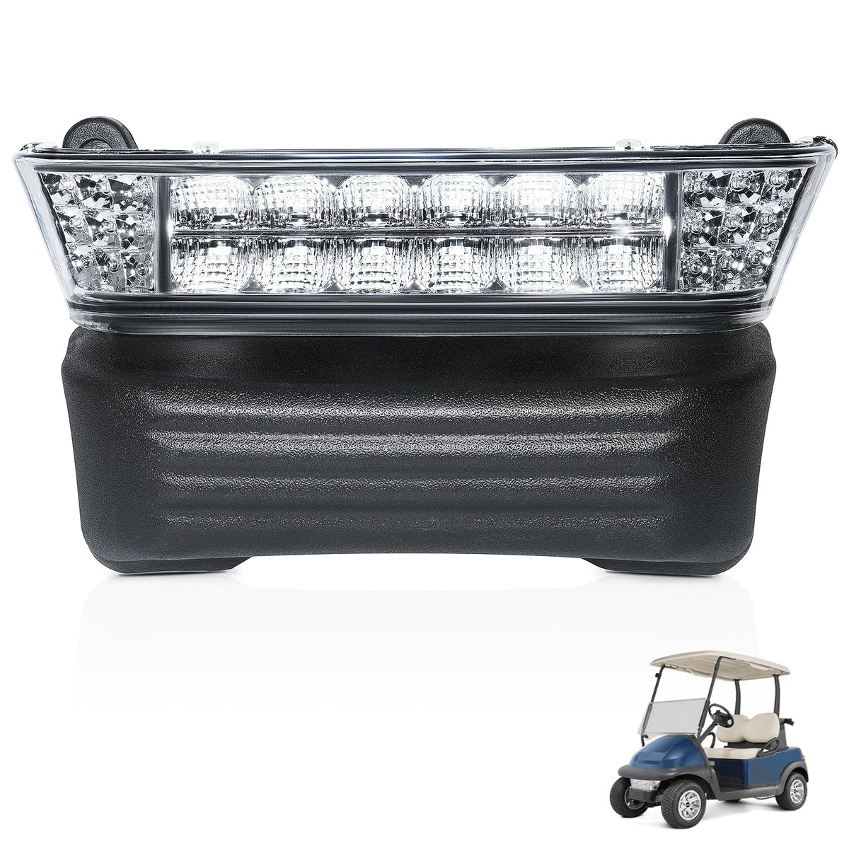 FIXHAWK headlight kit front view for Club Car Precedent, improved night visibility.