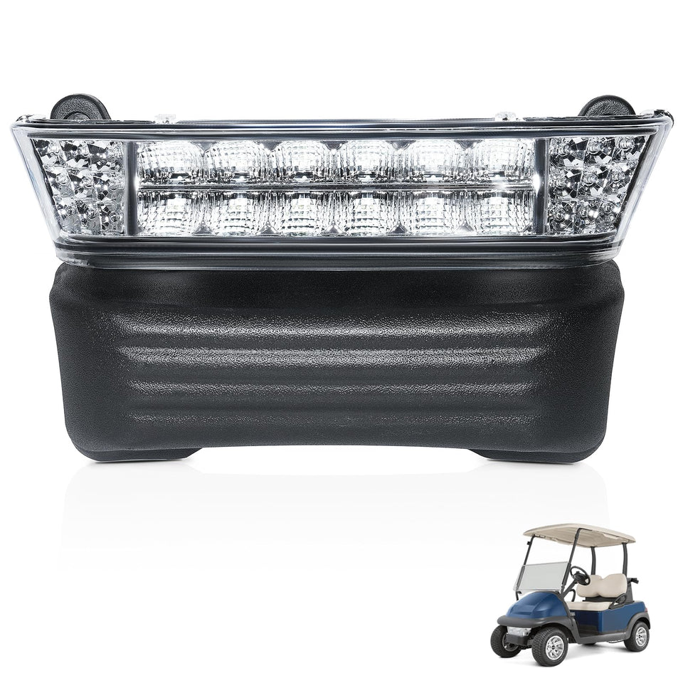 FIXHAWK headlight kit front view for Club Car Precedent, improved night visibility.