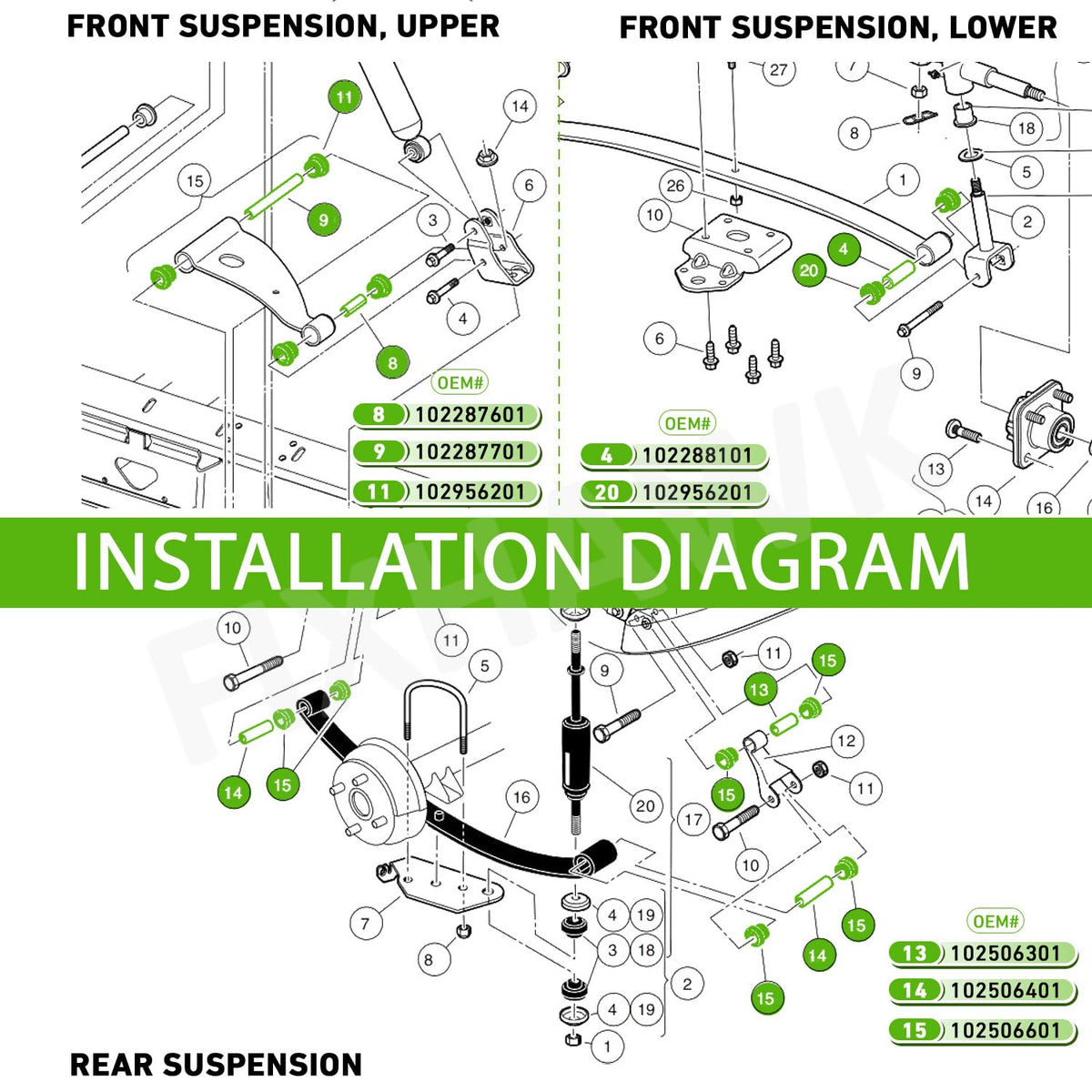Hammer-fit installation guidance for FIXHAWK Club Car Precedent kit