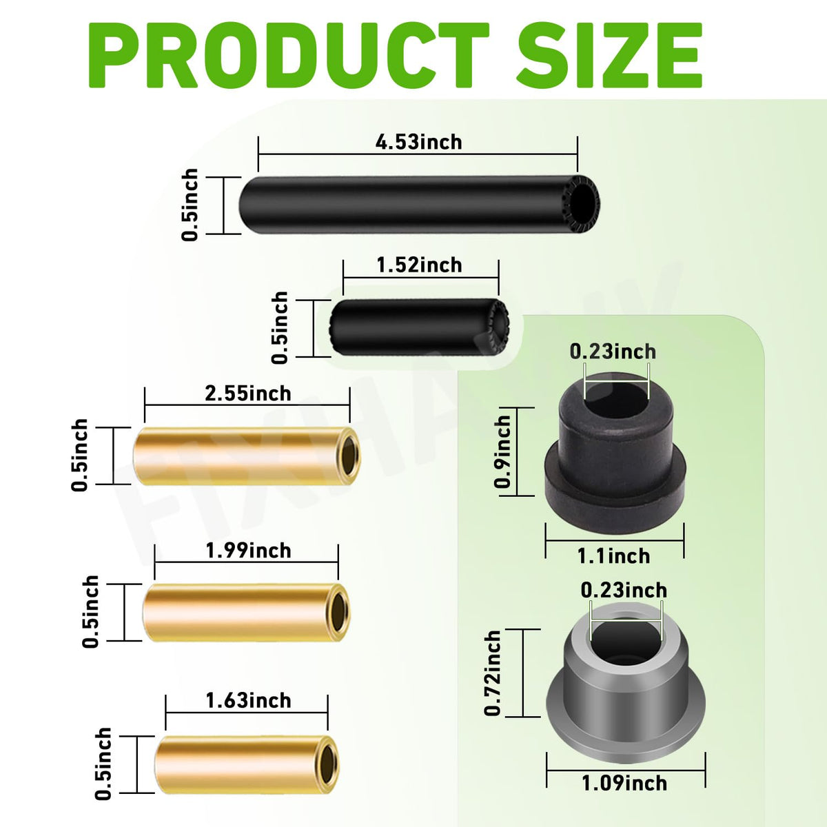 OEM-replacement polyurethane bushing kit by FIXHAWK for Club Car Precedent