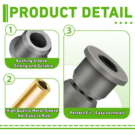Sleeves included for front upper bushing installation in Club Car Precedent