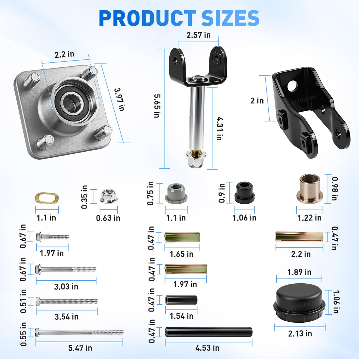 FIXHAWK dust-proof cover protects exposed front-end parts