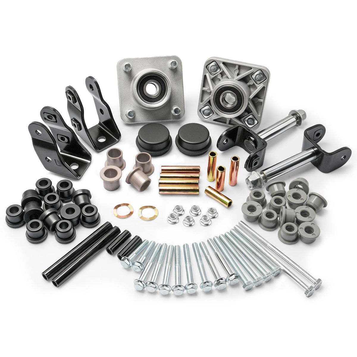 FIXHAWK Club Car front-end bushing kit packaging for easy upgrade planning