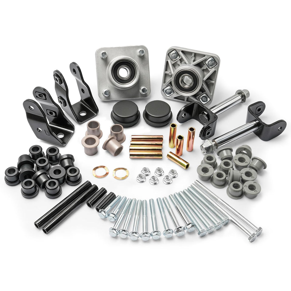 FIXHAWK Club Car front-end bushing kit packaging for easy upgrade planning