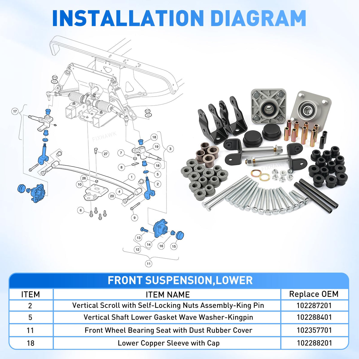 FIXHAWK wheel bearing seat supports smoother steering