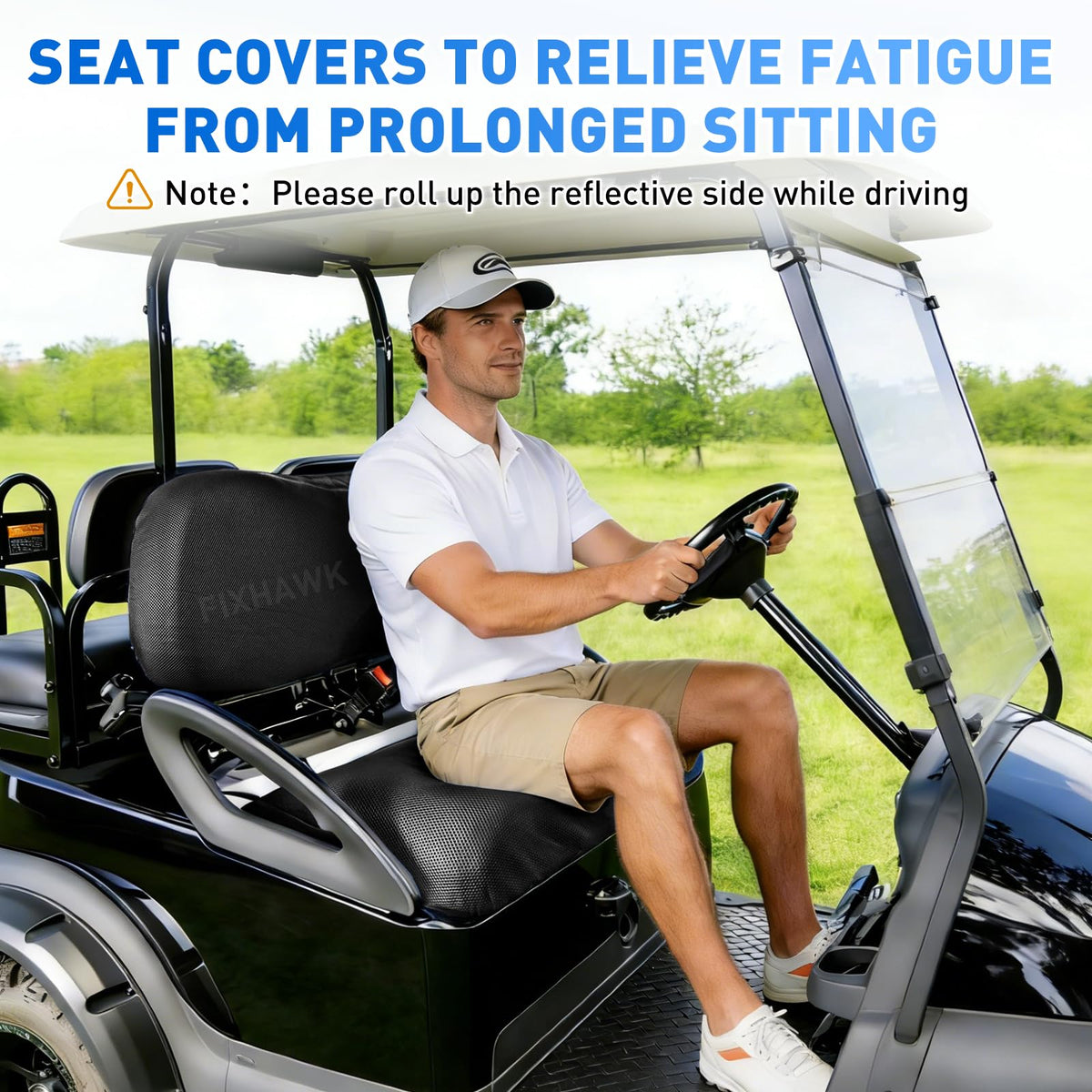 FIXHAWK easy-to-install edge-elastic seat cover for quick setup.