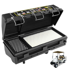 FIXHAWK EZGO air filter box assembly front view helps protect the engine from dust and debris.