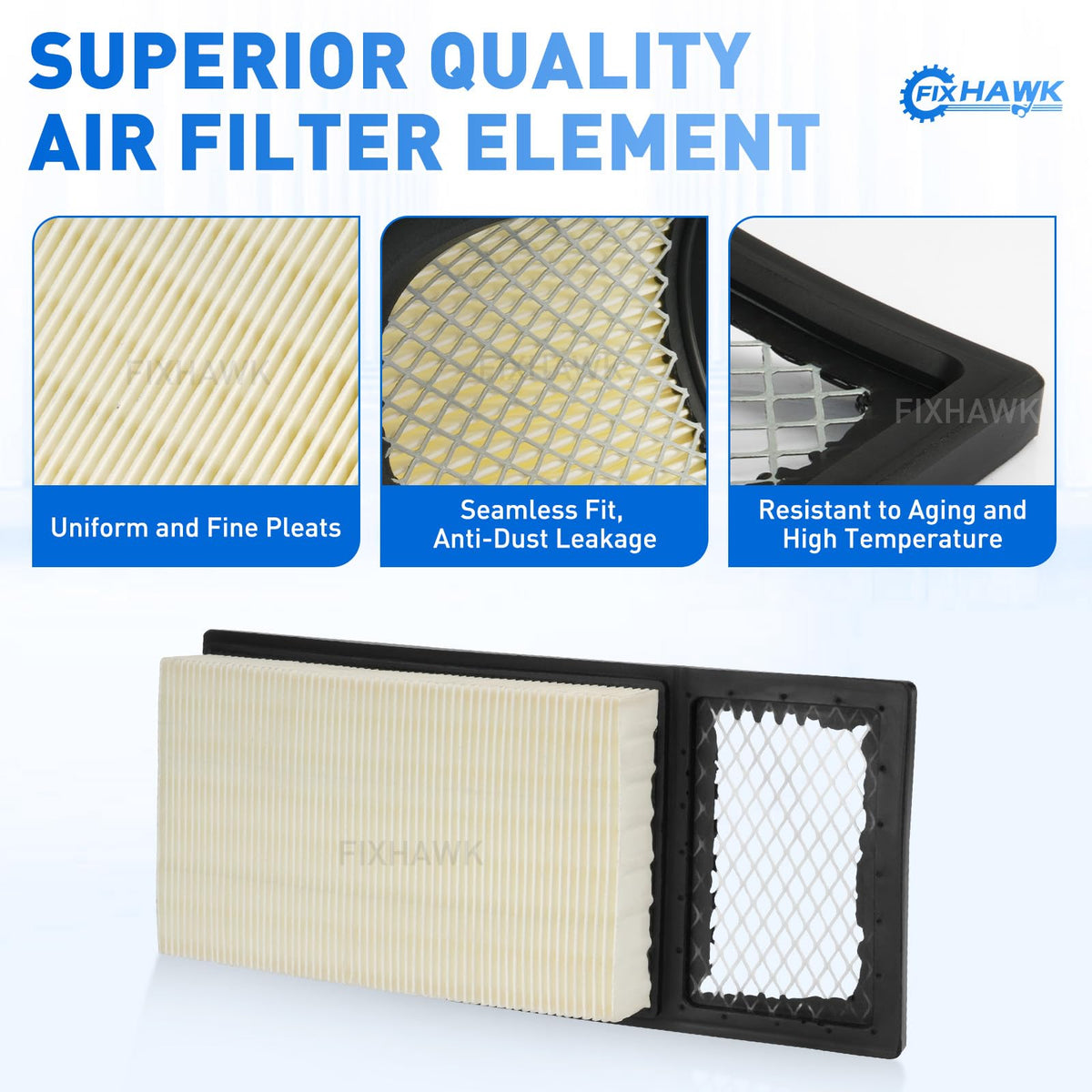 FIXHAWK EZGO air filter element traps dust and pollen for smoother operation.