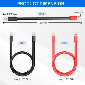 FIXHAWK EZGO cables in black and red for easy, color-coded installation