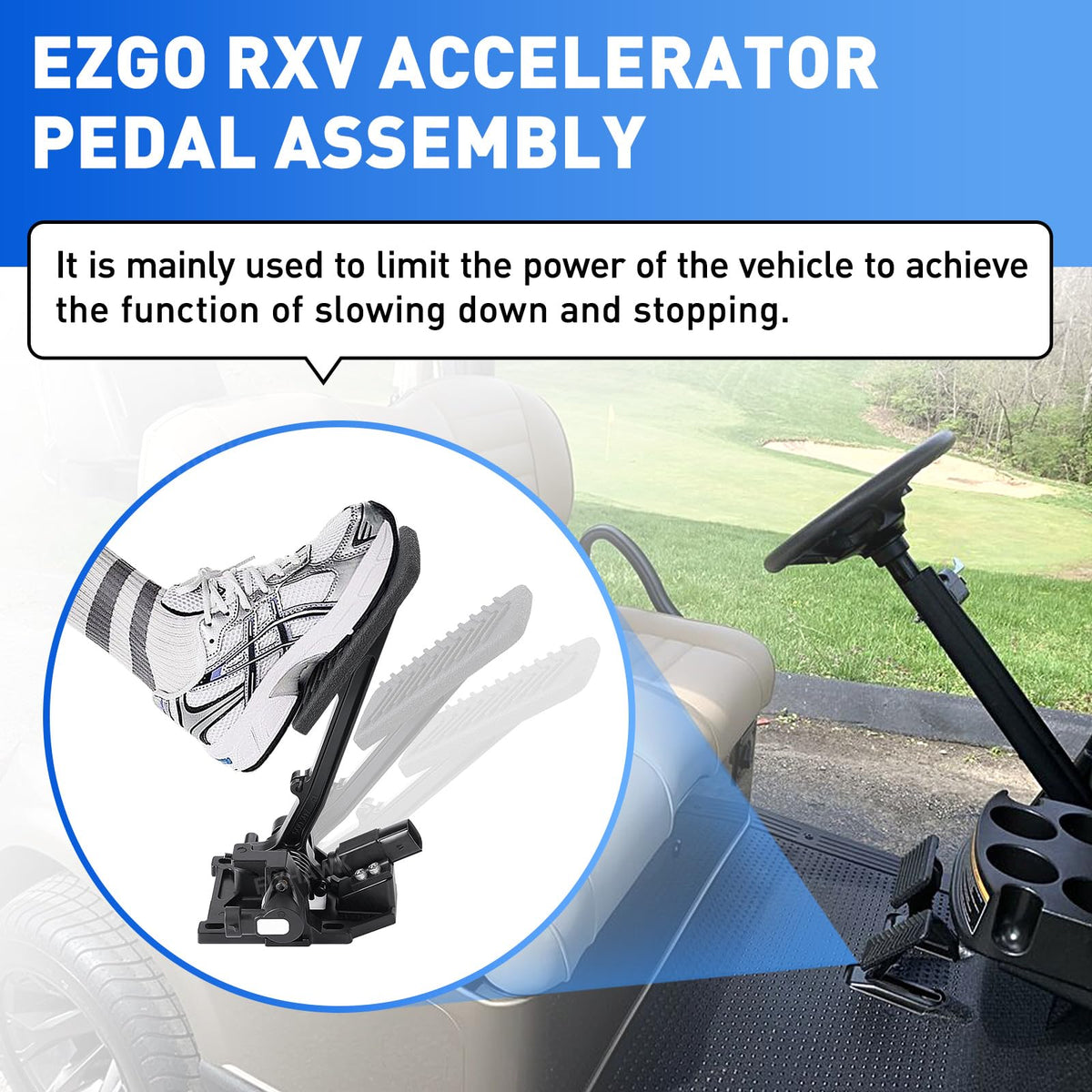 RXV model view of FIXHAWK pedal assembly, improved throttle response