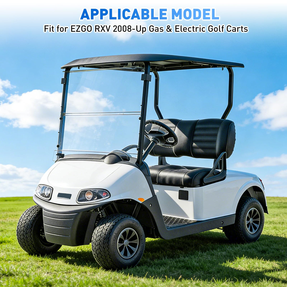 FIXHAWK EZGO RXV steering wheel alignment reference for straight driving.